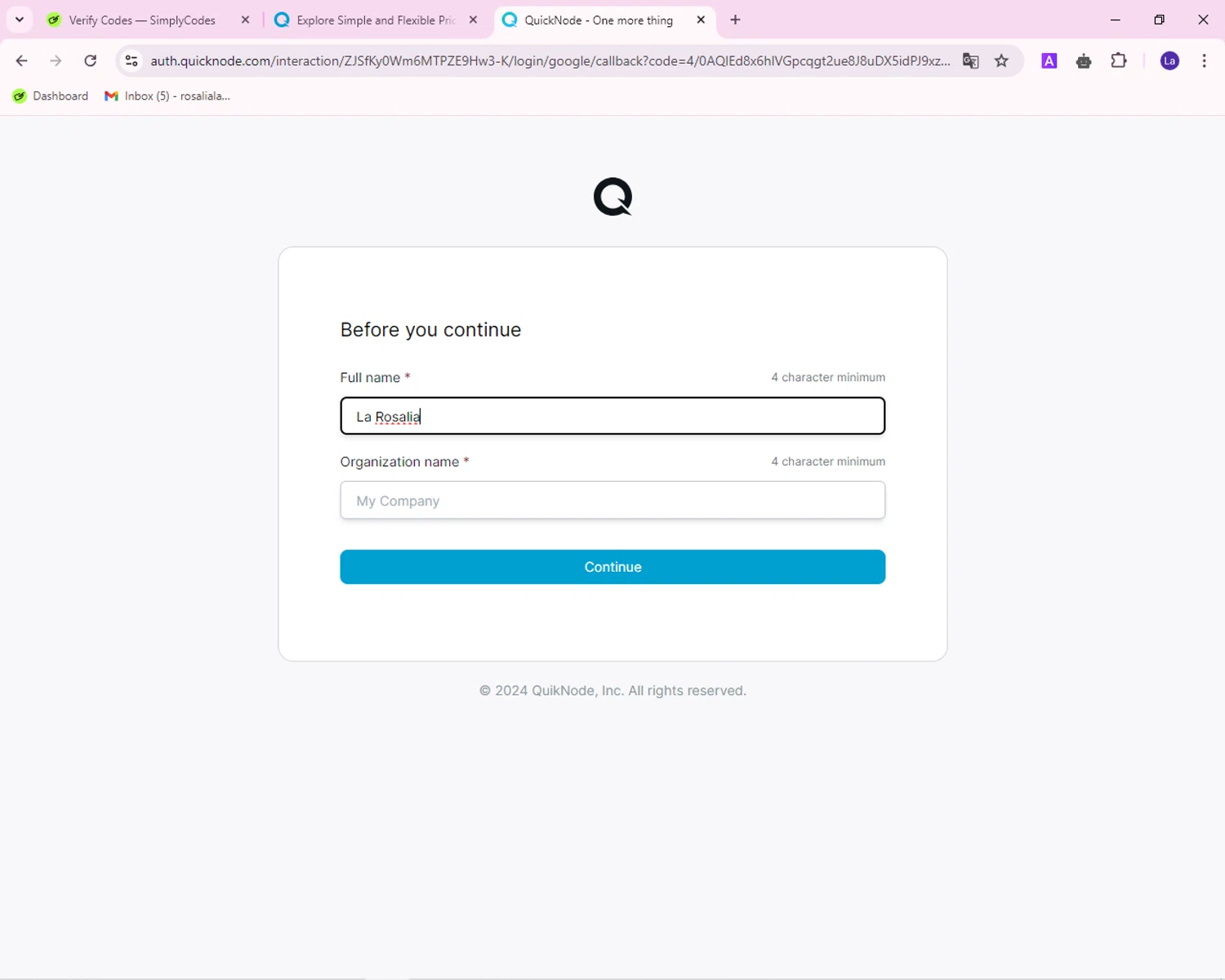 QuickNode checkout page showing QuickNode coupon code box | Screenshot taken by SimplyCodes community member on Sep 23, 2024