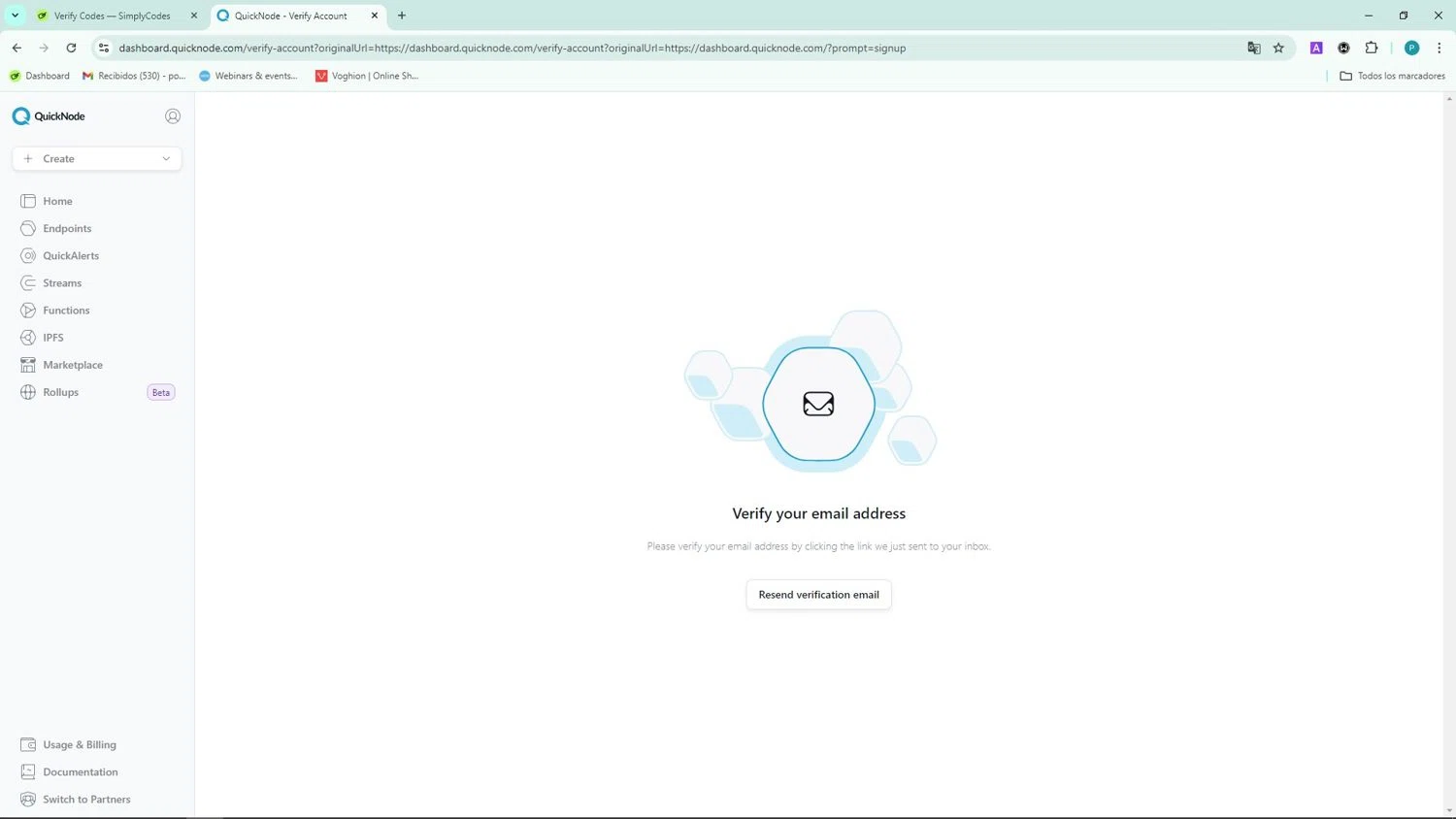 QuickNode checkout page showing QuickNode coupon code box | Screenshot taken by SimplyCodes community member on Oct 1, 2024