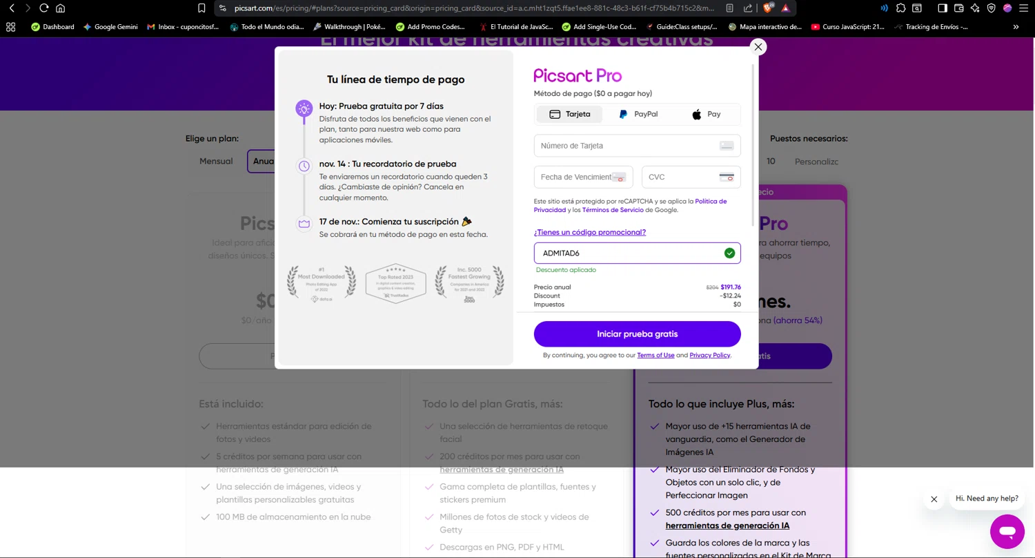 Quicktools promo code screenshot showing code ADMITAD6 applied at Quicktools checkout page. Uploaded by SimplyCodes community member leonardjose on Nov 10, 2025