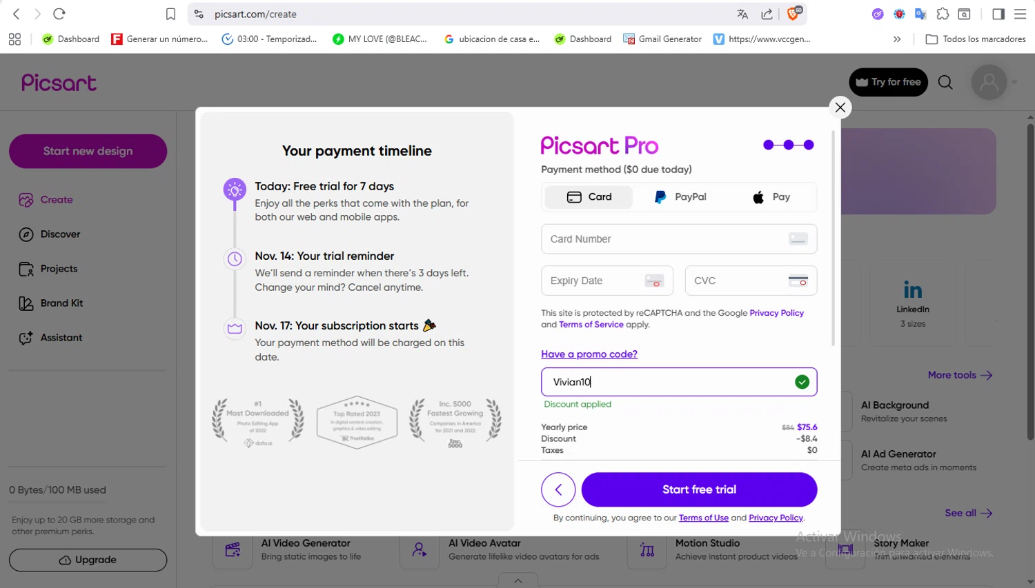 Quicktools promo code screenshot showing code Vivian10 applied at Quicktools checkout page. Uploaded by SimplyCodes community member VoucherFalcon3942 on Nov 10, 2025