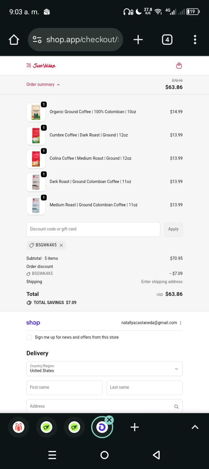 QuietLab coupon code screenshot showing code B5GWK4X5 applied at QuietLab checkout page. Uploaded by SimplyCodes community member Eltoro20 on Oct 30, 2025