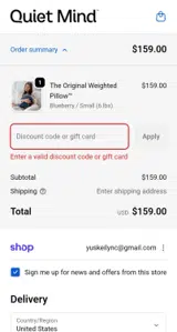 DRALISON coupon verification screenshot