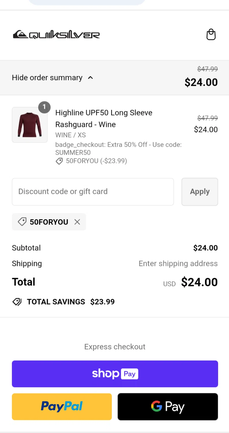 Quiksilver Promo Codes 15 Off September 2024