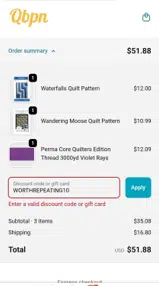 WORTHREPEATING10 coupon verification screenshot