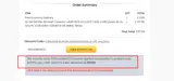 50CLEARANCE coupon verification screenshot