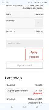 SHOT15 coupon verification screenshot