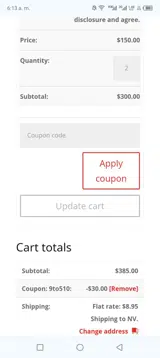 9TO510 coupon verification screenshot