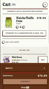 WAFFLE coupon verification screenshot