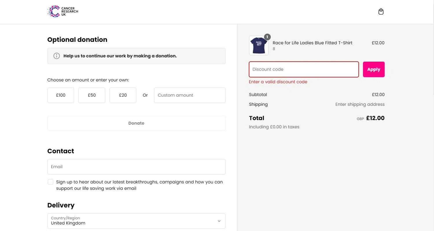Race for Life promo code screenshot showing code RNEED24 applied at Race for Life checkout page. Uploaded by SimplyCodes community member SilverTracker8198 on Feb 3, 2025