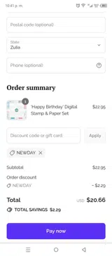 NEWDAY coupon verification screenshot