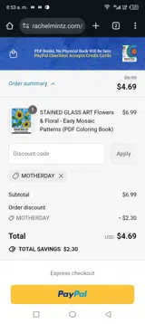MOTHERDAY coupon verification screenshot