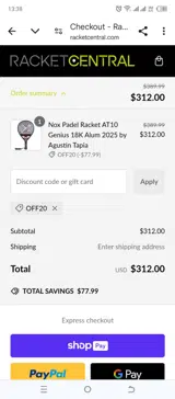 OFF20 coupon verification screenshot