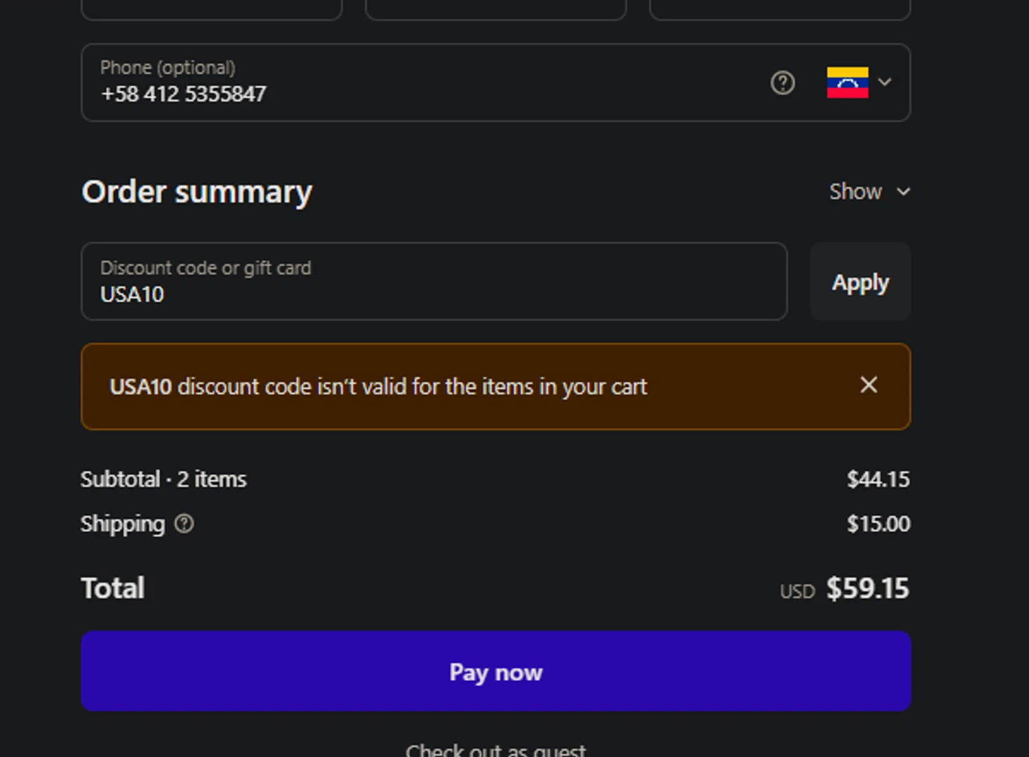 RackHouse Whiskey Club promo code screenshot showing code USA10 applied at RackHouse Whiskey Club checkout page. Uploaded by SimplyCodes community member PedroNavaja on Oct 18, 2025