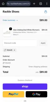 RSAVE coupon verification screenshot