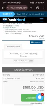 MYPHPNOTES coupon verification screenshot