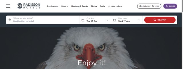 Radisson Red checkout page showing Radisson Red promo code box | Screenshot taken by SimplyCodes community member on Apr 16, 2024