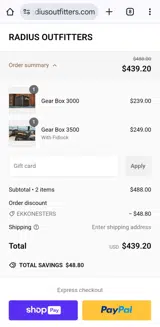 EKKONESTERS coupon verification screenshot