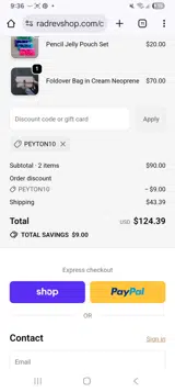 Rad Revolution coupon verification screenshot