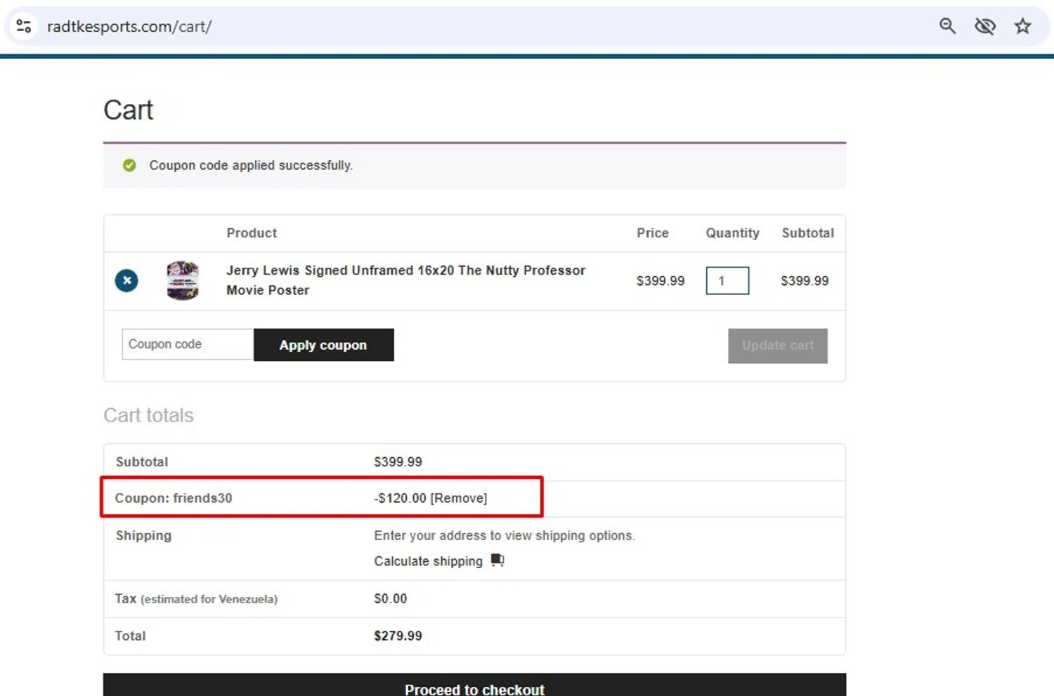 Radtke Sports promo code screenshot showing code friends30 applied at Radtke Sports checkout page. Uploaded by SimplyCodes community member frankrivero on Aug 5, 2025