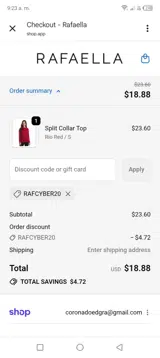 RAFCYBER20 coupon verification screenshot