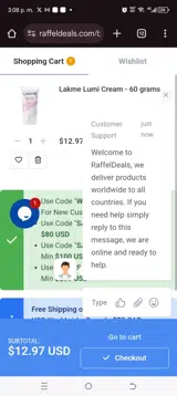 Sale16 coupon verification screenshot