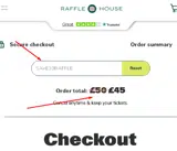Raffle House coupon verification screenshot