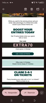 Raffle House coupon verification screenshot