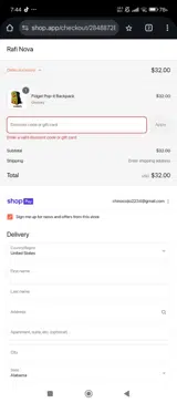 CLOSEOUT coupon verification screenshot
