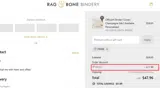Rag & Bone Bindery coupon verification screenshot