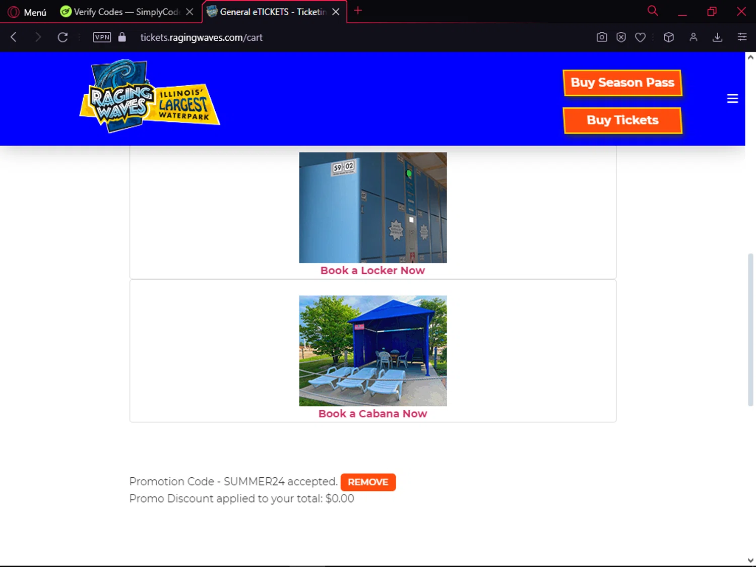 how to use Raging Waves coupons