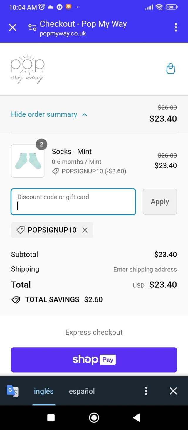 GCX checkout page showing GCX promo code box | Screenshot taken by SimplyCodes community member on Dec 25, 2023