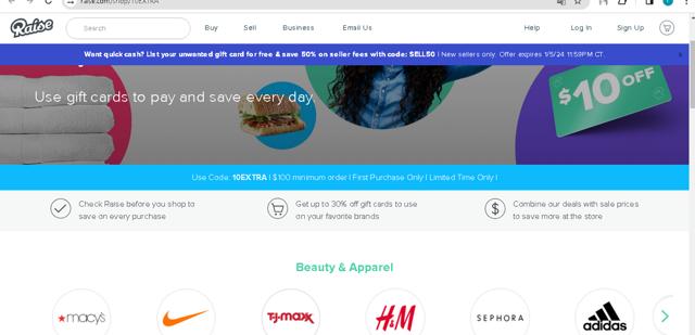 GCX checkout page showing GCX promo code box | Screenshot taken by SimplyCodes community member on Jan 3, 2024