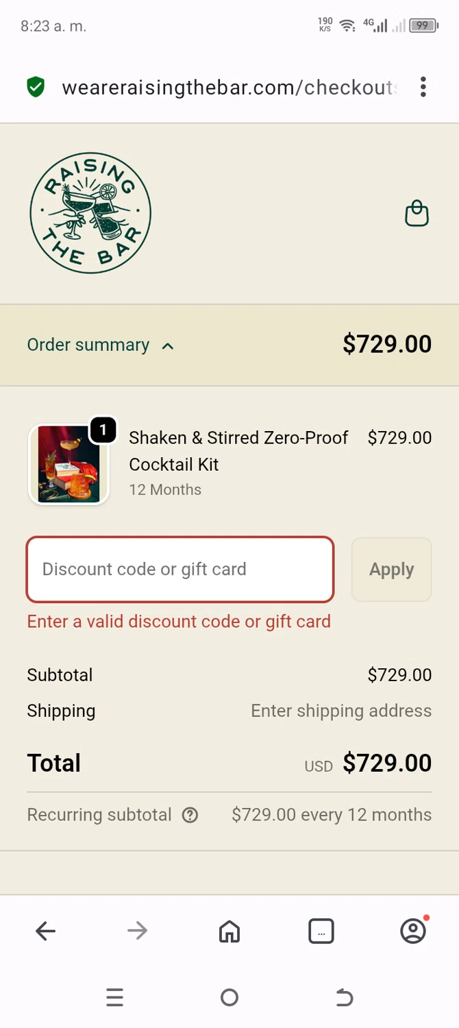 We Are Raising the Bar coupon code screenshot showing code welcome15 applied at We Are Raising the Bar checkout page. Uploaded by SimplyCodes community member SaloMac on Dec 22, 2025
