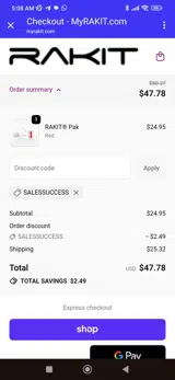 SALESSUCCESS coupon verification screenshot