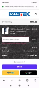 RalliTEK coupon verification screenshot