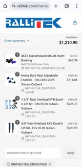 RalliTEK coupon verification screenshot