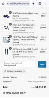 RalliTEK coupon verification screenshot