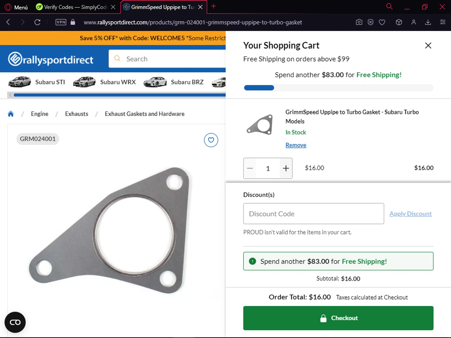 where to use RallySport Direct promo code box