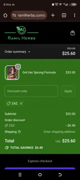 ZAZ coupon verification screenshot