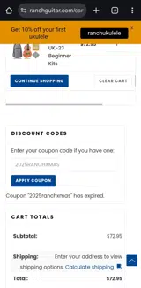 2025RANCHXMAS coupon verification screenshot