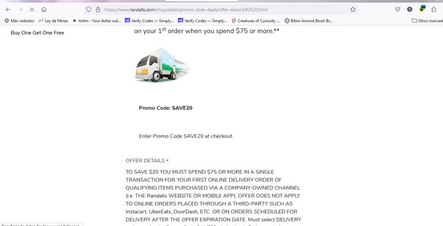 Randalls checkout page showing Randalls promo code box | Screenshot taken by SimplyCodes community member on Apr 2, 2023