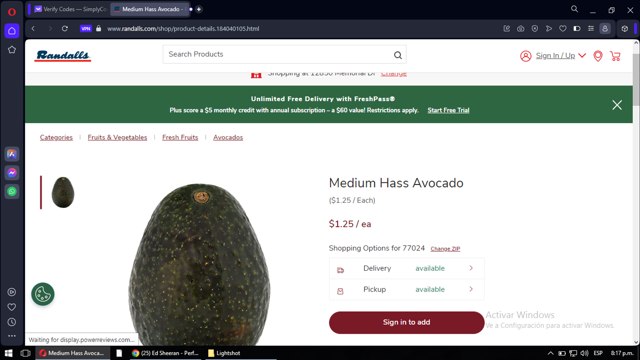 Randalls checkout page showing Randalls promo code box | Screenshot taken by SimplyCodes community member on Oct 5, 2023