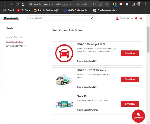 Randalls checkout page showing Randalls promo code box | Screenshot taken by SimplyCodes community member on Jun 21, 2022