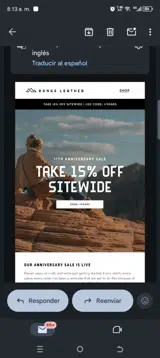 Range Leather Company coupon verification screenshot