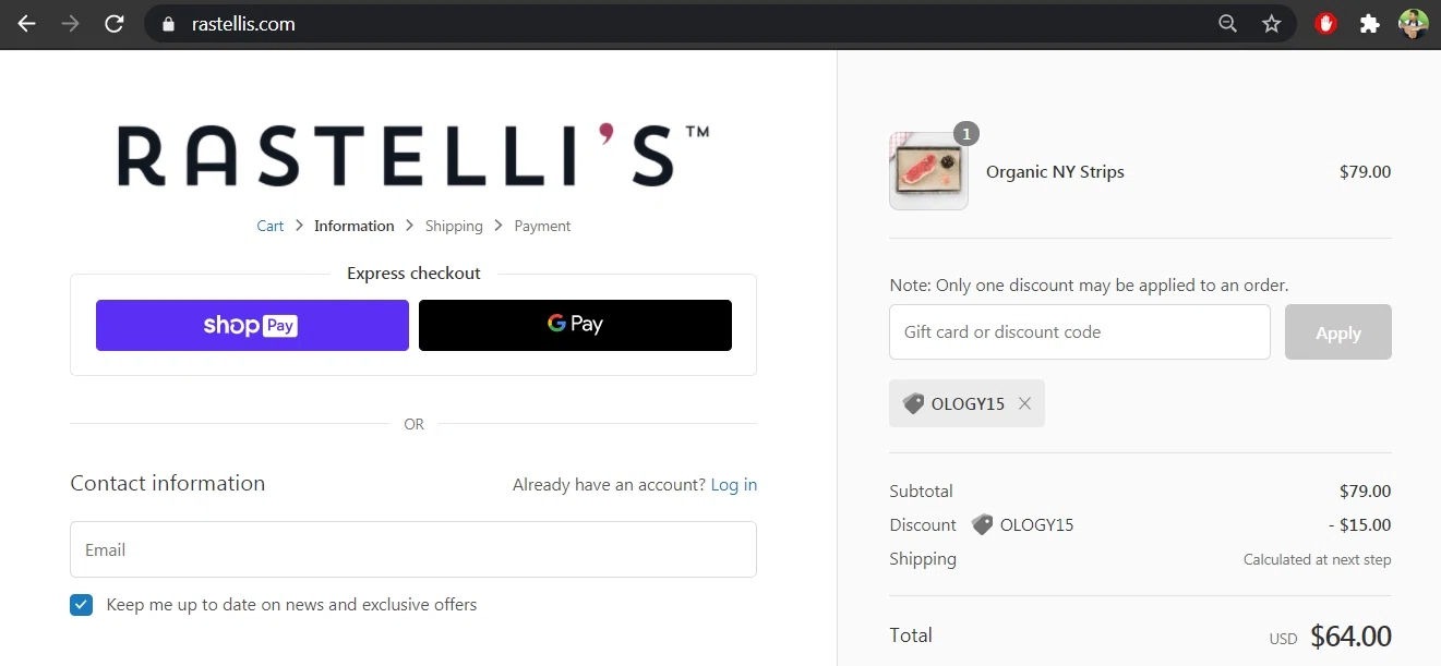 where to use Greensbury promo code box
