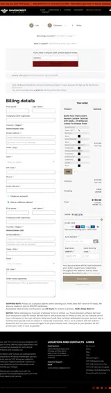 Raven Crest Tactical coupon verification screenshot