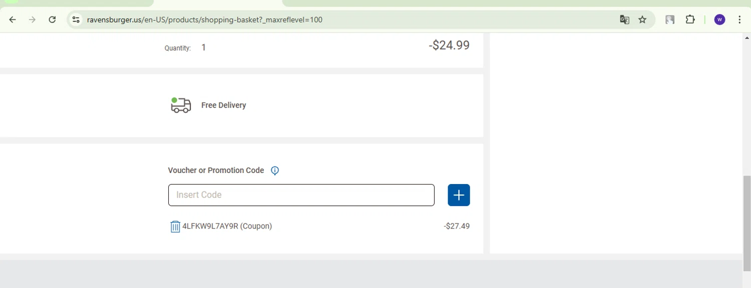 how to use Ravensburger coupons