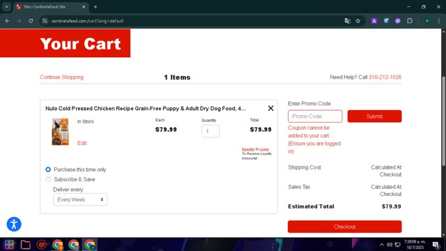 Ravensburger checkout page showing Ravensburger coupon code box | Screenshot taken by SimplyCodes community member on Jul 18, 2025