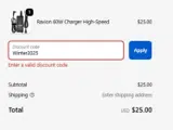RAVION coupon verification screenshot