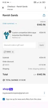 Nikki coupon verification screenshot